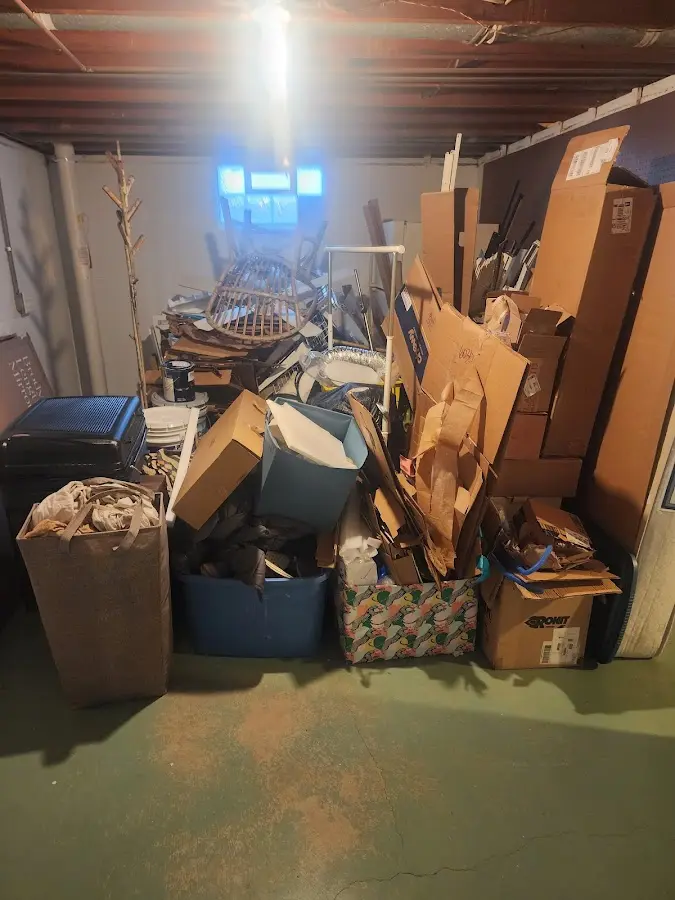 Roll-off dumpster container at job site for 6 Yard Dumpster Rental in Fruitvale